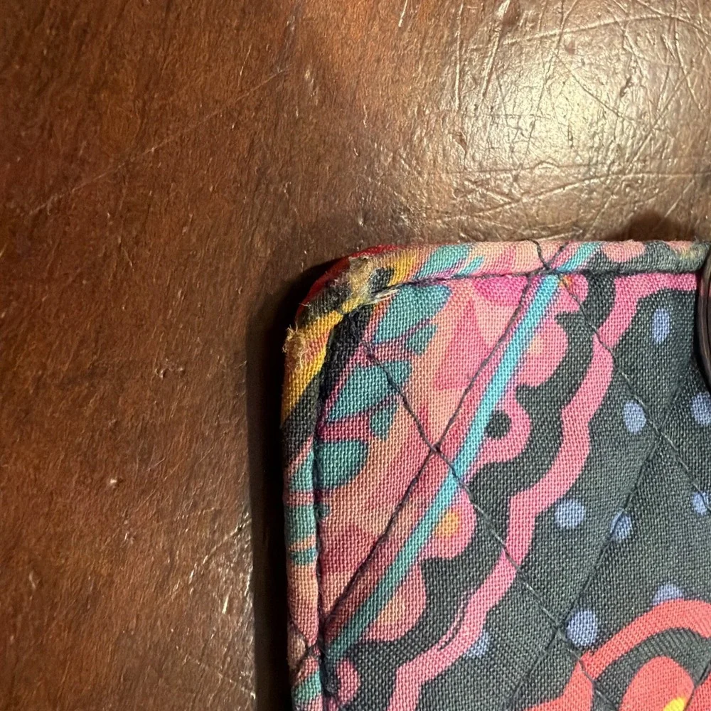 Vera Bradley Id Case Blue Paisley
